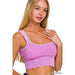 Washed Ribbed Square Neck With Bra Pads - LECCE