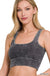 Washed Ribbed Square Neck With Bra Pads - LECCE