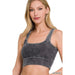 Washed Ribbed Square Neck With Bra Pads - LECCE