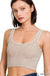 Washed Ribbed Square Neck With Bra Pads - LECCE