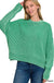 Washed Side Slit Oversized Cropped Sweater - LECCE