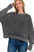 Washed Side Slit Oversized Cropped Sweater - LECCE