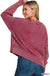 Washed Side Slit Oversized Cropped Sweater - LECCE