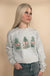 Water Color Christmas Trees with Bows Sweatshirt - LECCE