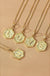 Water Proof Hexagon Brass Initial Letter Pendant - LECCE