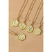 Water Proof Hexagon Brass Initial Letter Pendant - LECCE