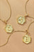 Water Proof Hexagon Brass Initial Letter Pendant - LECCE