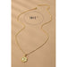 Water Proof Hexagon Brass Initial Letter Pendant - LECCE