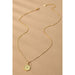 Water Proof Hexagon Brass Initial Letter Pendant - LECCE