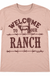 Welcome Ranch Tee on white background