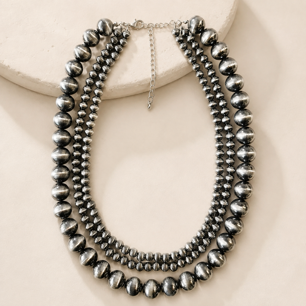 Western 3 Layered Navajo Pearl Necklace
