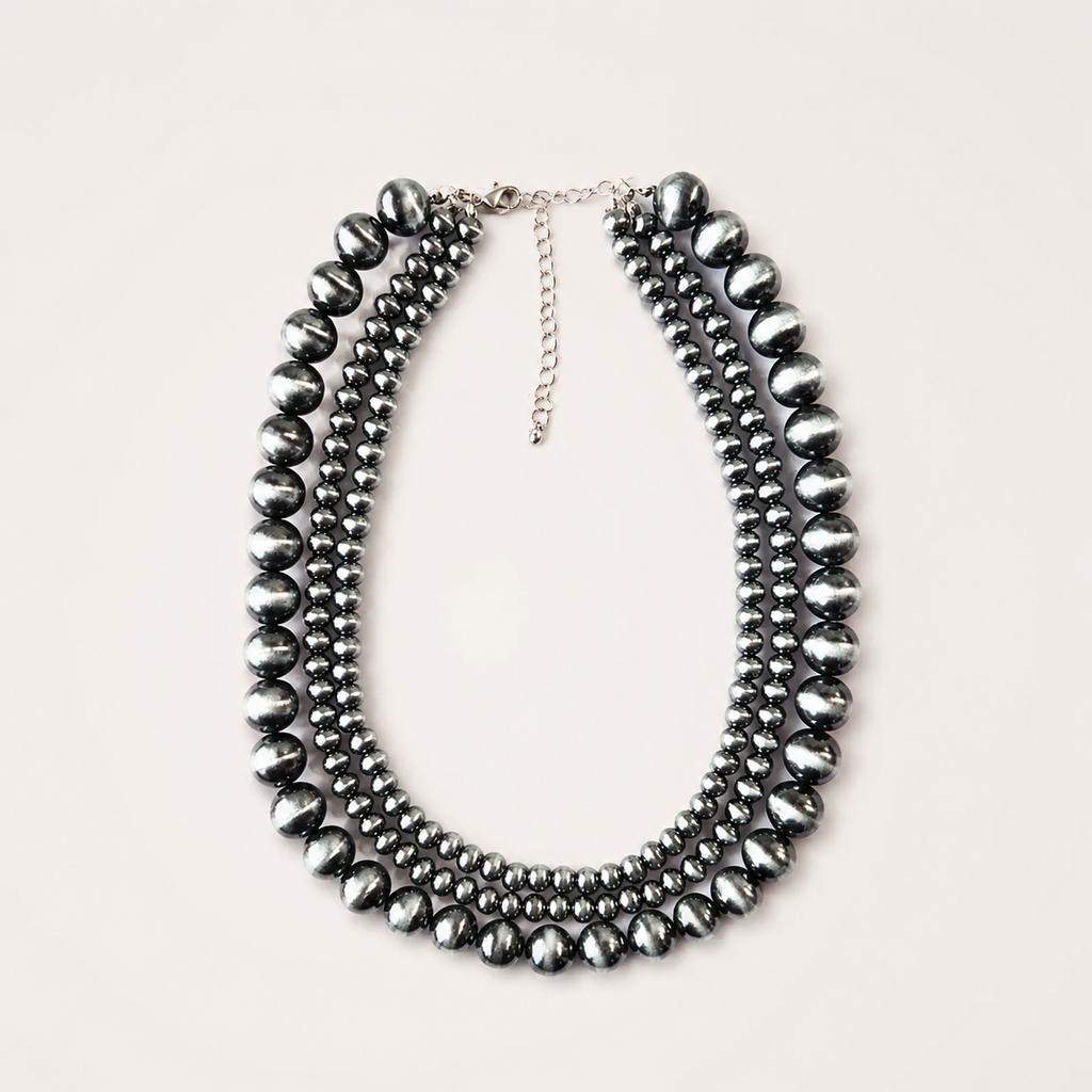 Western 3 Layered Navajo Pearl Necklace