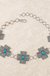 Western Aztec Cross Gemstone Fashion Chain Belt on cream stone