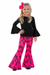Western Black Bull & Aztec Bell-Bottom Girls Set on white background