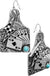 Western Bolt Checker Gemstone Cattle Tag Earring - LECCE