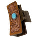 Western Conch Gemstone Paisley Leather Hair Claw - LECCE
