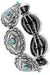 Western Concho Aztec Gem Stone Stretch Bracelet - LECCE