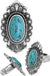 Western Concho Floral Oval Gem Stone Stretch Ring - LECCE