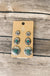 Western Concho Flower Gem Stone Stud Earrings Set - LECCE
