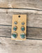 Western Concho Flower Gem Stone Stud Earrings Set - LECCE