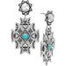 Western Concho Gemstone Aztec Earring - LECCE