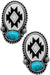 Western Concho Gemstone Aztec Epoxy Stud Earring - LECCE