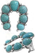 Western Concho Gemstone Squash Blossom Cuff Ring - LECCE