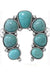 Western Concho Gemstone Squash Blossom Cuff Ring - LECCE