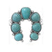 Western Concho Gemstone Squash Blossom Cuff Ring - LECCE