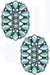 Western Concho Gemstone Stud Earring - LECCE