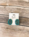 Western Concho Gemstone Stud Earring - LECCE