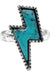 Western Concho Lightening Bolt Gemstone Ring - LECCE