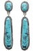 Western Concho Linear Oval Gem Stone Drop Earrings - LECCE