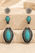 Western Concho Marquise Gemstone Earrings Set on cream stone background