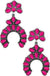 Western Concho Squash Blossom Gem Stone Earring - LECCE
