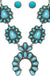 Western Concho Squash Blossom Gemstone Necklace - LECCE
