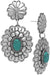 Western Concho Textured Flower Gemstone Earring - LECCE