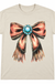 Western Coquette Bow Tee on white background