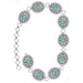 Western Gemstone Concho Flower Fashion Chain Belt - LECCE