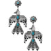 Western Gemstone Flower Aztec Thunderbird Earring - LECCE