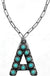 Western Gemstone Monogram Pendant Necklace - LECCE