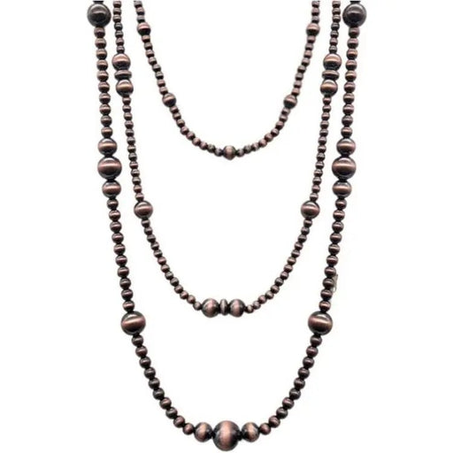 Western Multi Stand Layered Navajo Pearl Necklace - LECCE