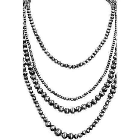 Western Multi Strand Navajo Pearl Beads Necklace - LECCE