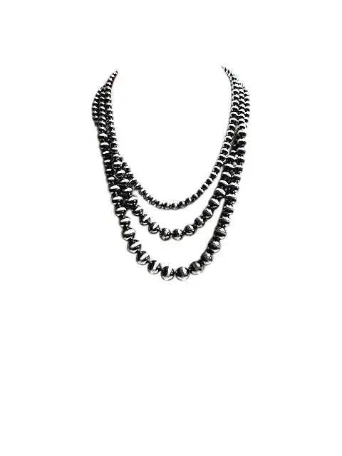 Western Navajo Pearl 3 Strands Necklace - LECCE