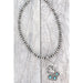 Western Navajo Pearl Equestrian Teardrop Necklace - LECCE