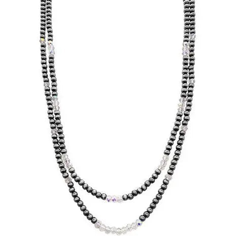 Western Navajo Pearl Glass Bead Layered Necklace - LECCE