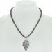 Western Navajo Pearl Necklace Stamped Pendant - LECCE