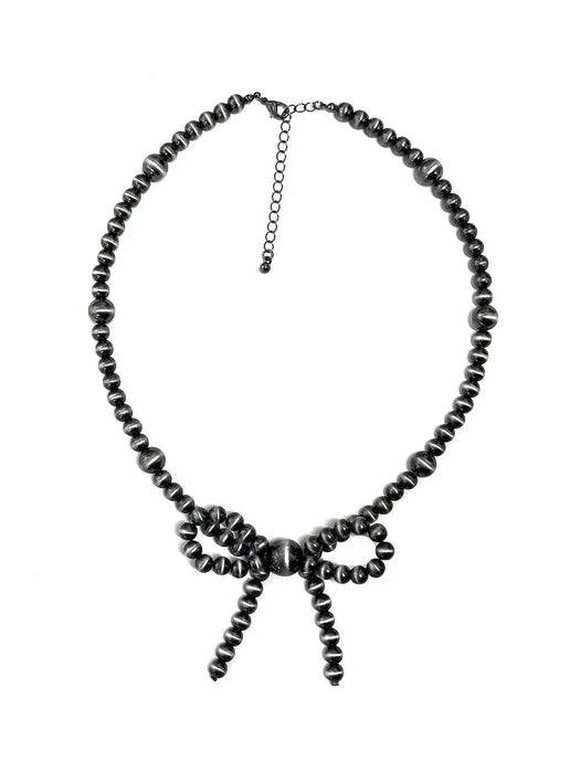 Western Navajo Pearl Ribbon Necklace - LECCE