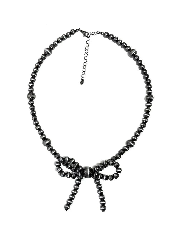 Western Navajo Pearl Ribbon Necklace - LECCE