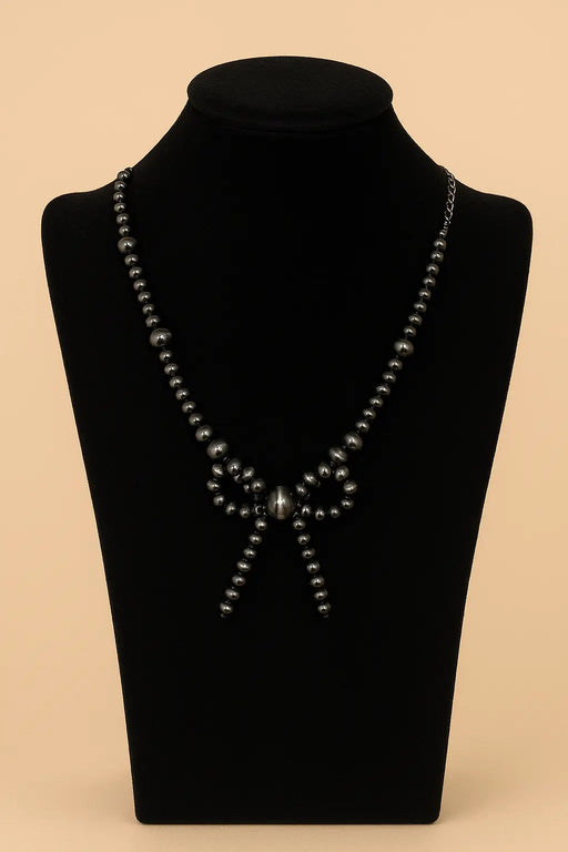 Western Navajo Pearl Ribbon Necklace - LECCE